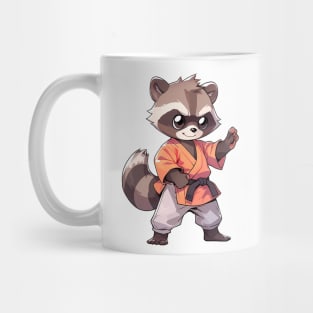 Kawaii Style Karate Master Raccoon Mug